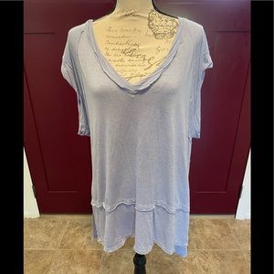 Free people distressed tunic/top